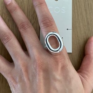 NEW COS Silver Oval Ring XS/S $25